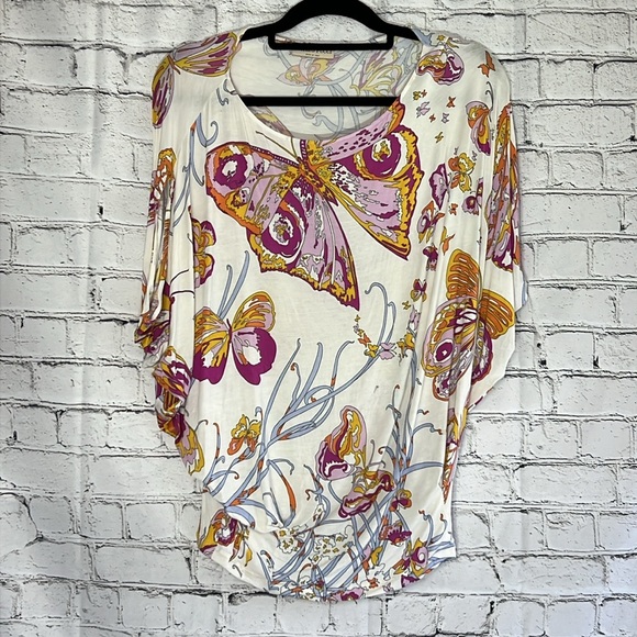 ⭐️ Emilio Pucci Butterfly scoop neck top pullover coverup tunic blouse size 4 - Picture 1 of 16